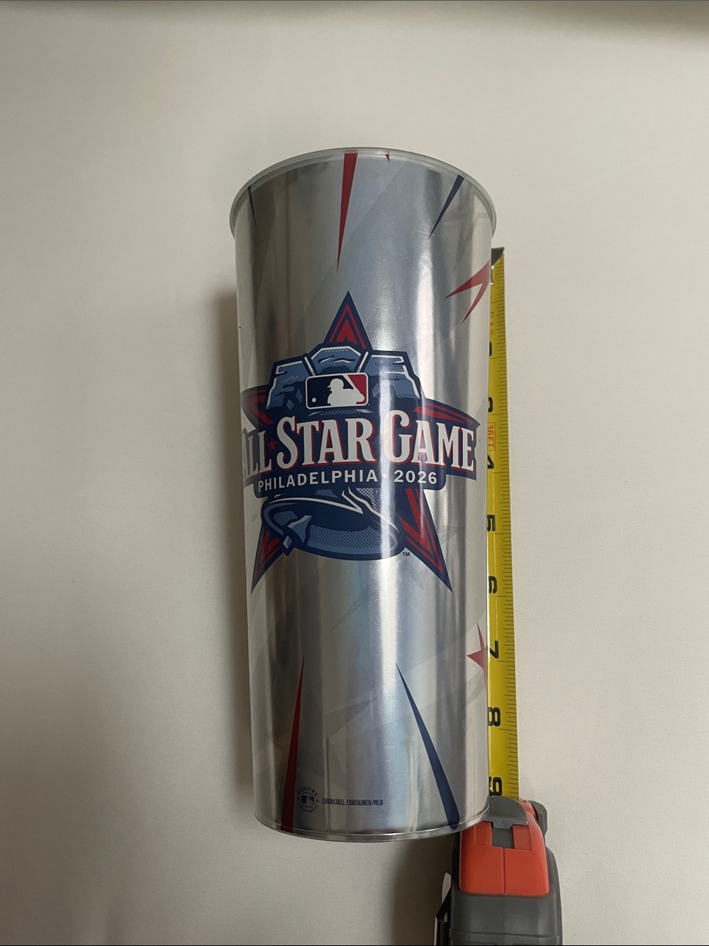 MLB Silver Tumbler with Red and Navy All-Star Graphics